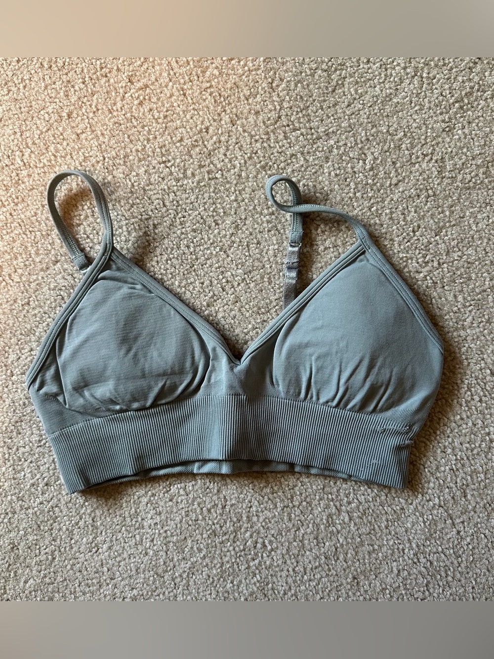 Lululemon Bra Size 8 Gray V-Neck